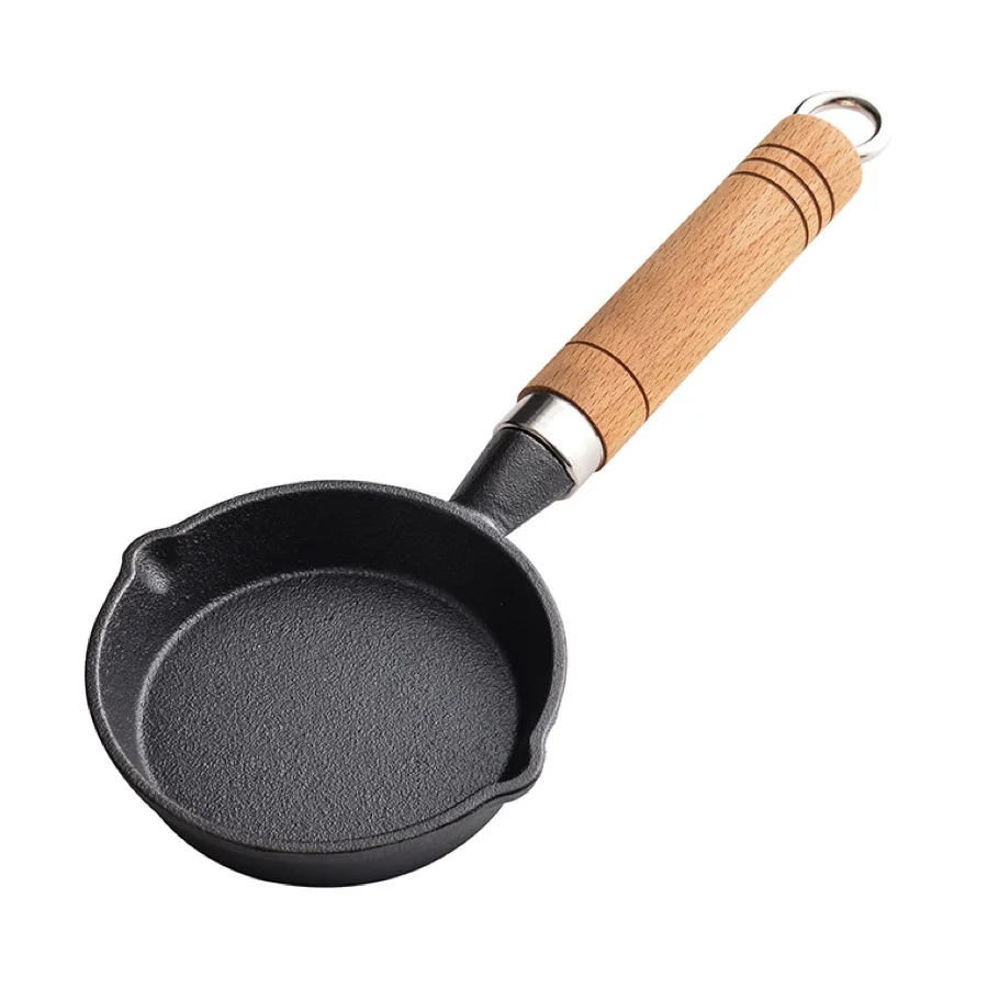 Dropshipping Mini Cast iron frying pan Fried egg choking oil 12CM cookware kitchens utensils Small vessels for kitchen fry pan