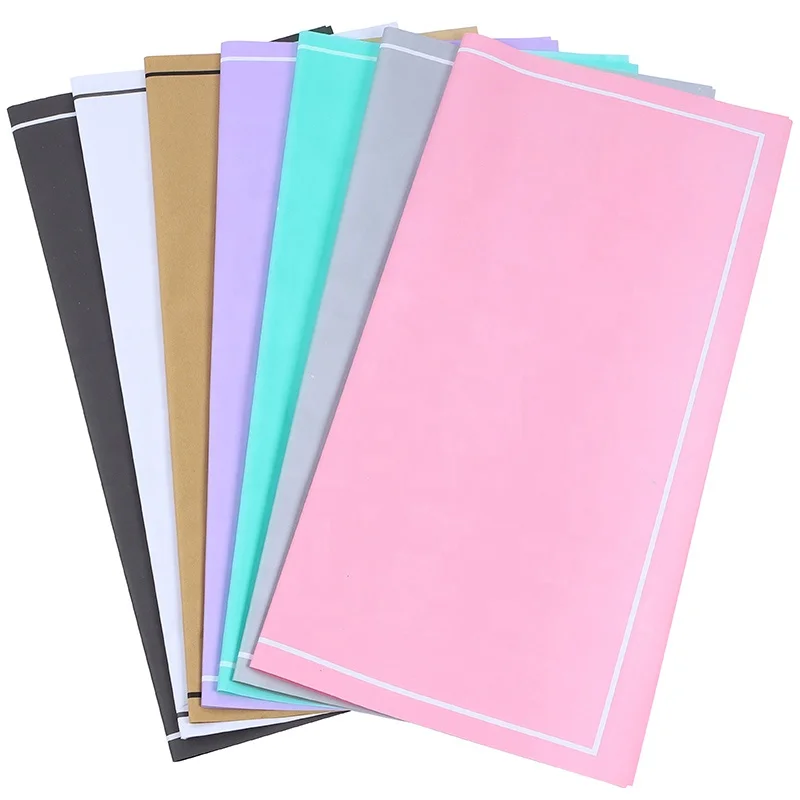 
Plain Static dye luxury frame color Kraft paper Big Flower Bouquets Flower Wrapping Paper 