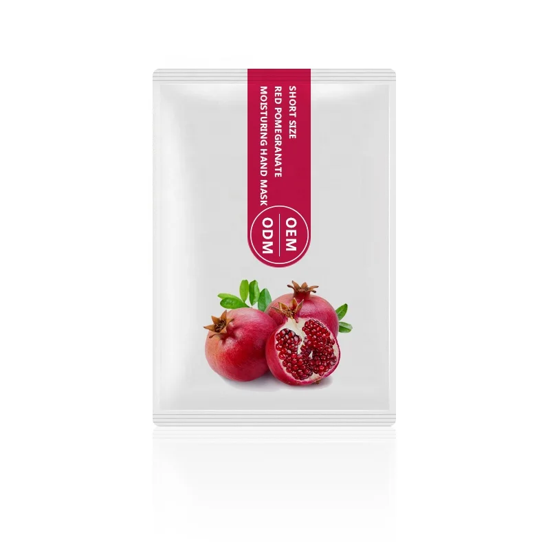 Увлажняющая питательная отбеливающая маска для рук с экстрактом красного граната