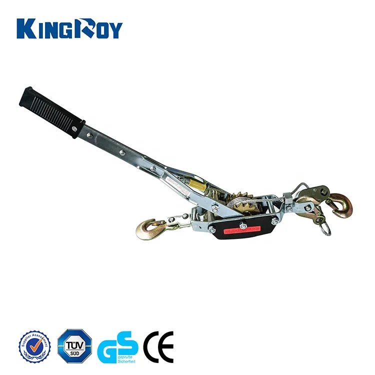 KINGROY CE certified 4 ton easy operation along come winch heavy duty double gear ratchet hand puller