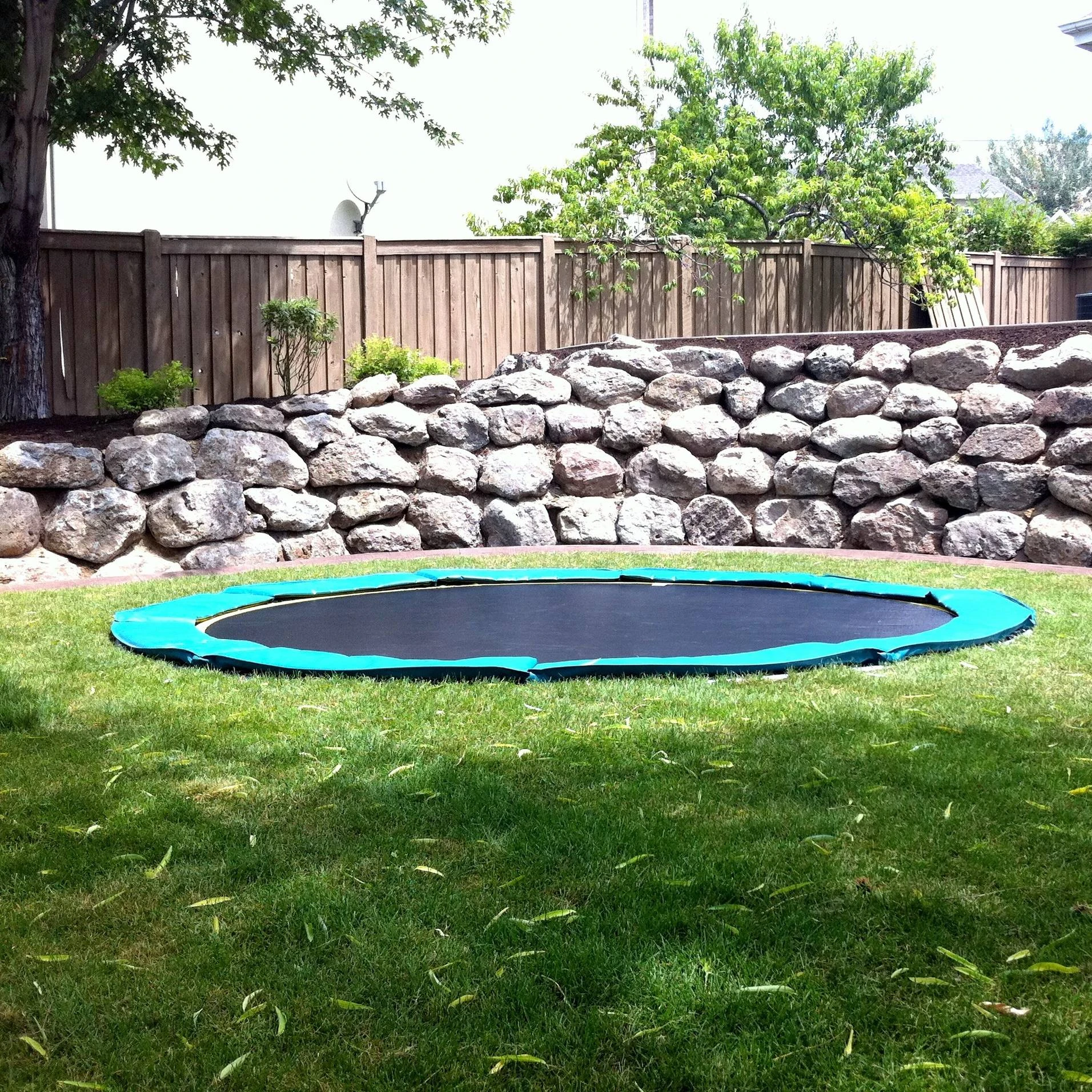 In-Ground  rectangular Trampoline and Enclosure