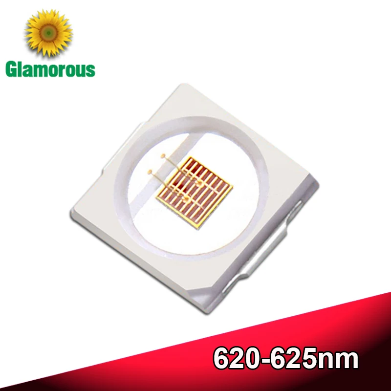 Низкая цена оптовая СИД SMD 3030 светодиодных чипов на заказ люминофора Красного 620nm 660nm светодиодные чипы красного цвета