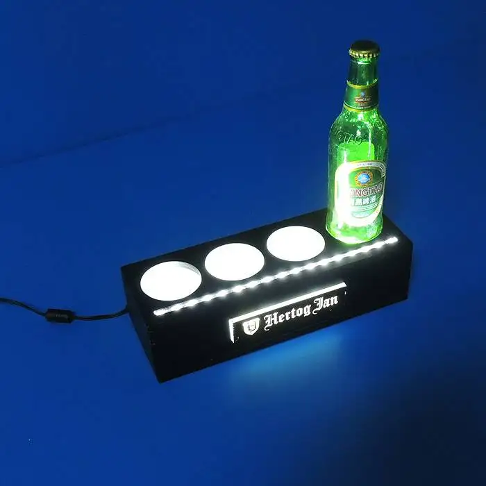 Custom Acrylic POS Retail Illuminated Display Stand with Color Changing LED Lights for Electronics Cosmetic Trade Show