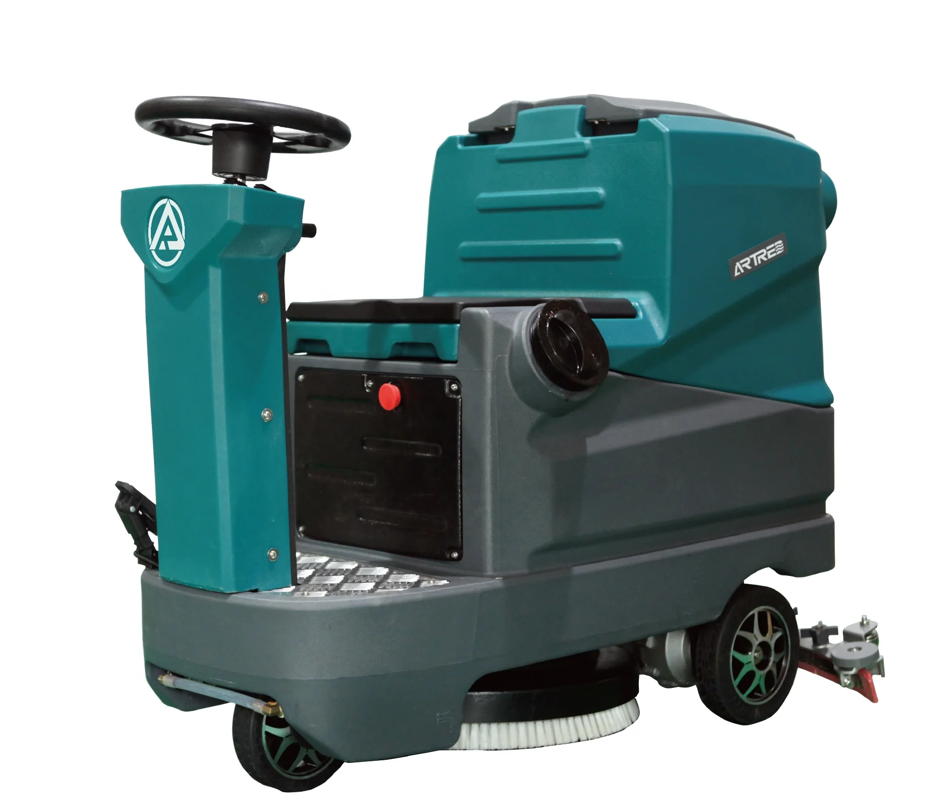 ARTRED industrial electric drive on floor scrubber dryer with single disc for street hotel road