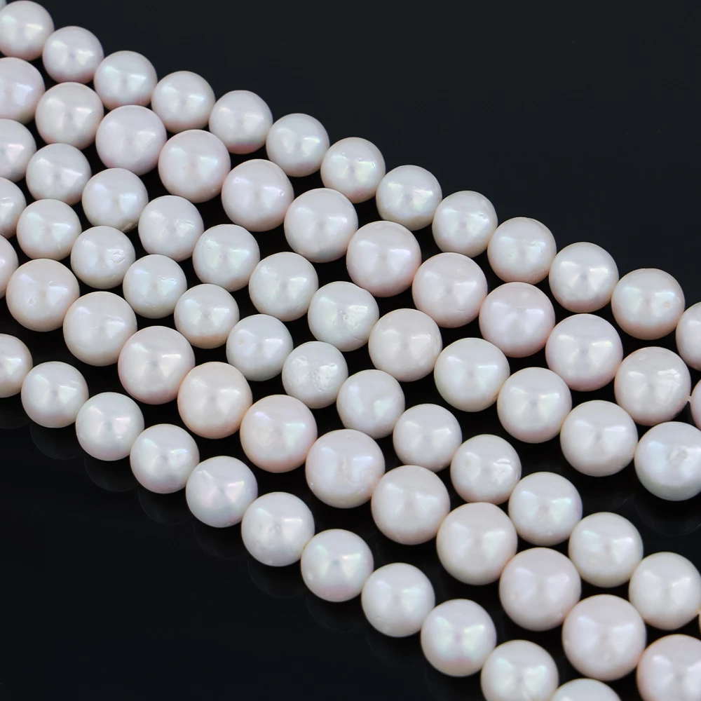 Жемчуг оптовая цена AAA класс 10 мм натуральный белый пресноводный жемчуг круглый для изготовления ювелирных изделий