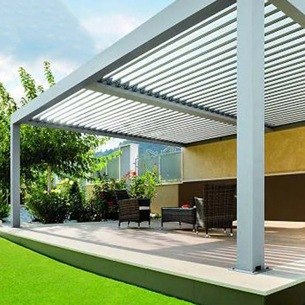 exterior biocoimatic aluminium arches, trees, pergolas motorised aluminio rectangular turkey with louvered