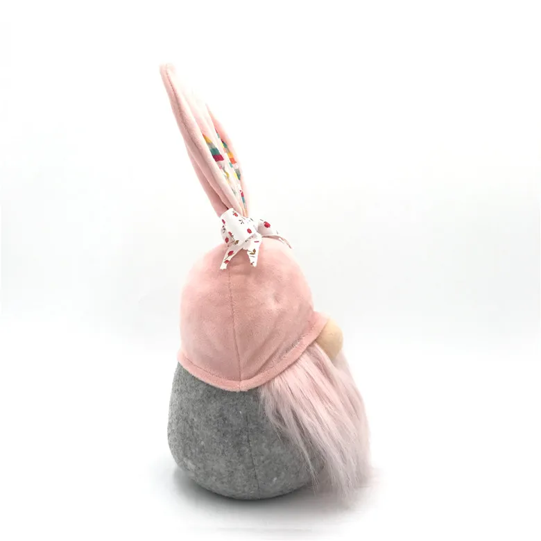 New Fashion Festival Tomte Ornament Nordic Home Decoration Handmade Swedish Spring Gifts Easter Bunny Gnomes with Rabbit Ear