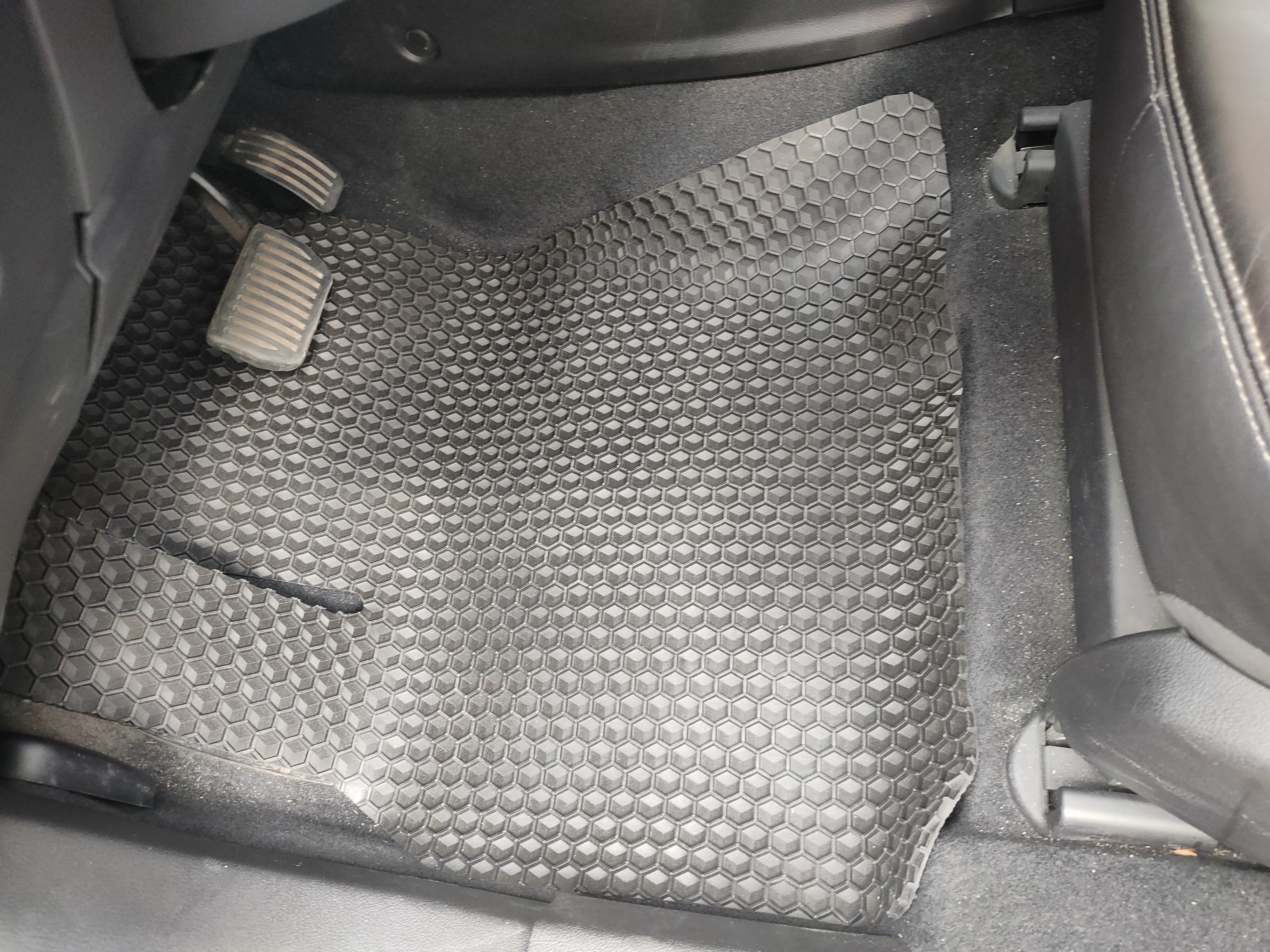 FlexTough Plus Black Rubber Car Floor Mats - All Weather Deep Dish Automotive Floor Mats, Heavy Duty Trim to Fit