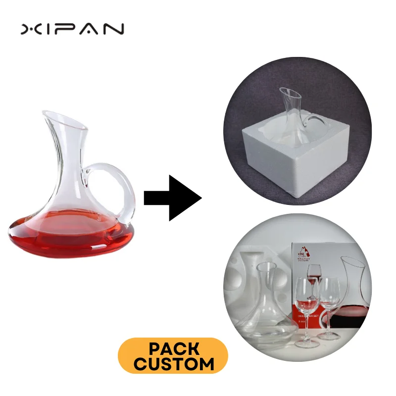 Hot Sale Wine Decanters with Handle Custom Wine Decanter Set for Red Wine Vodka Liquor Whiskey