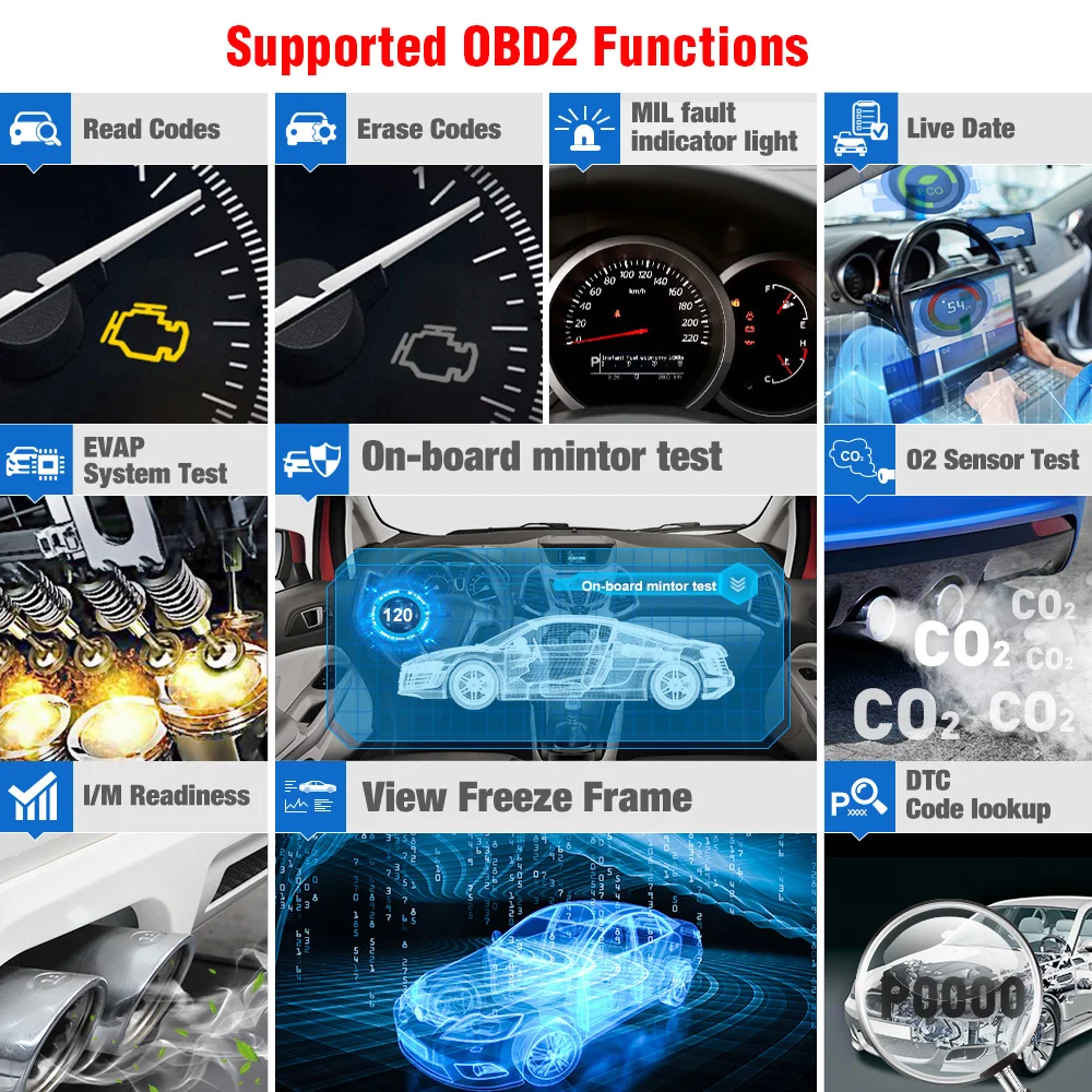 LAUNCH X431 CRP12023 Crp123 Creader Code Reader автоматический диагностический инструмент сканер для ABS SRS трансмиссии и системы двигателя