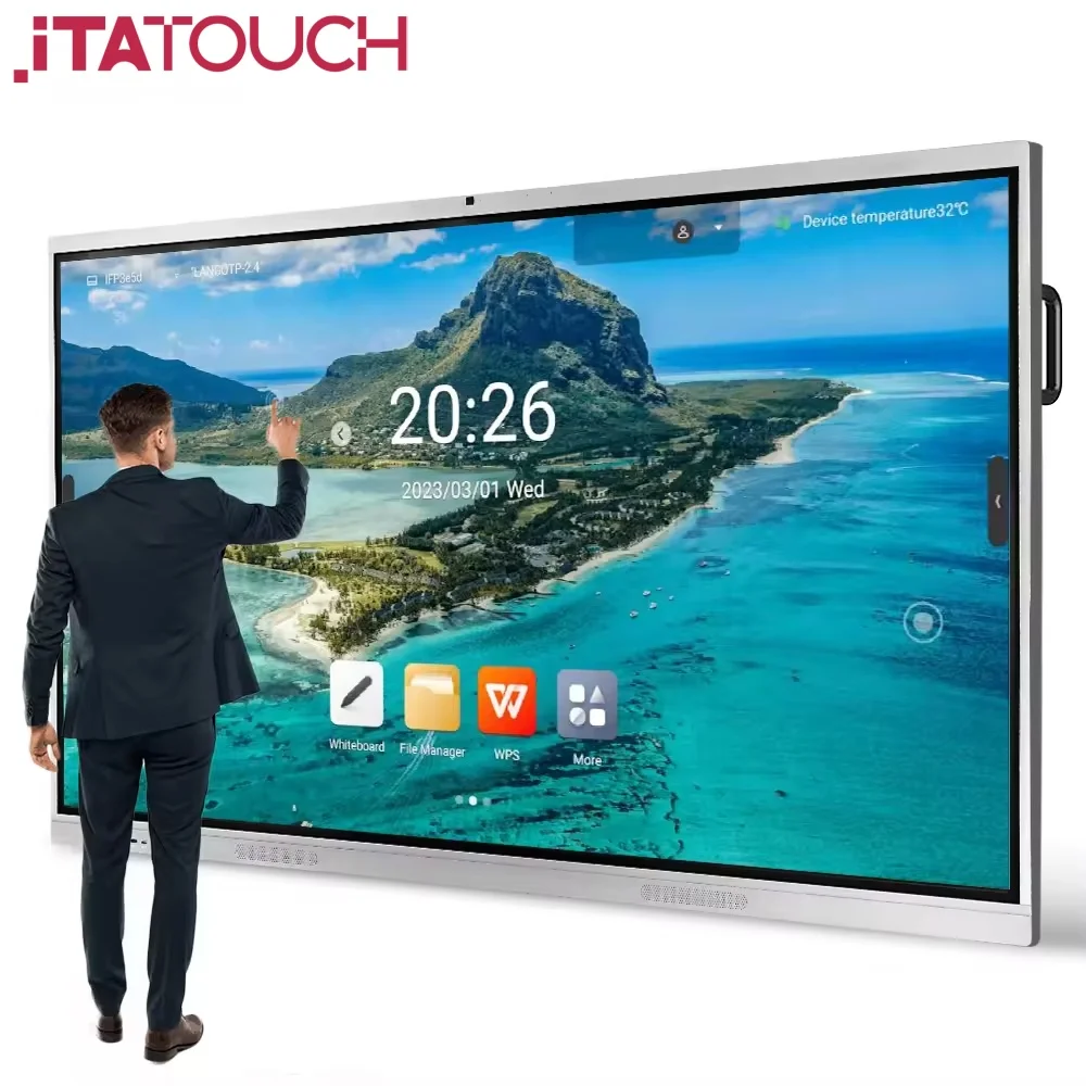 2024 Education Equipment Teaching Multi Touch Screen Smart Whiteboard Electronic Teaching Smart Board For School Blackboard