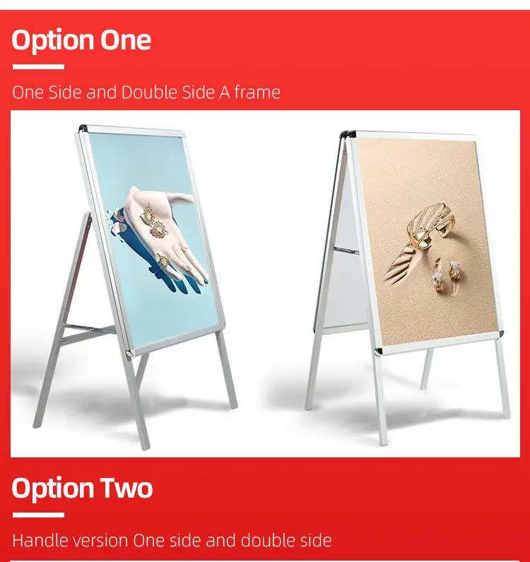 China factory easy handle single side aluminum stable display rack poster stand advertising