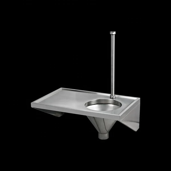 Kuge medical grade slop hopper sink 304 stainless steel sluice sink hospital disposal