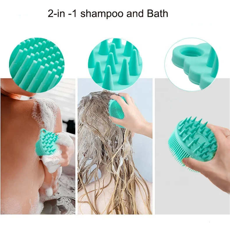 Silicone Body Scrubber double sided face baby bath brush silicone body scrub brush shower cleansing scrubber