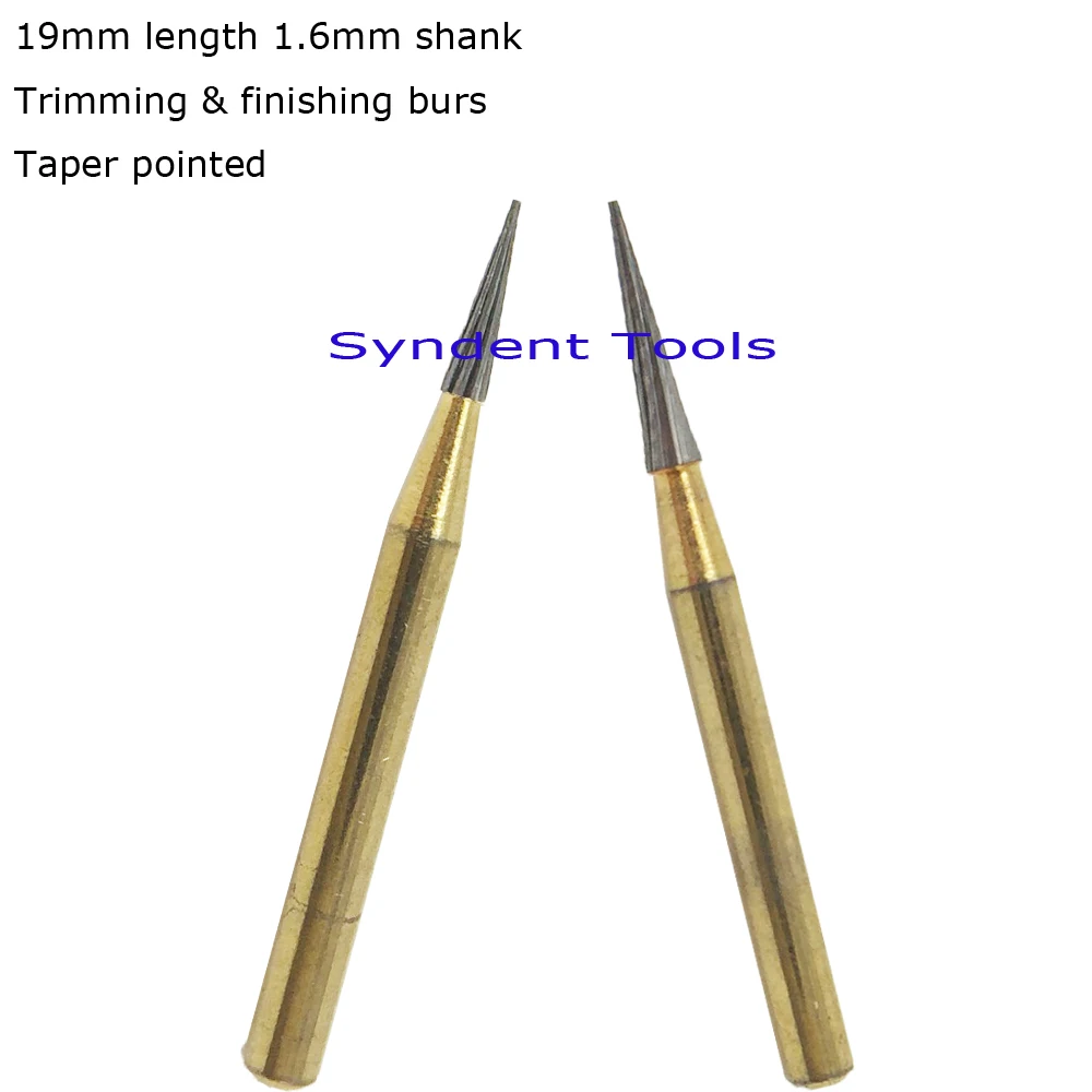 Top quality 1mm head TF7611 taper pointed teeth finishing burs