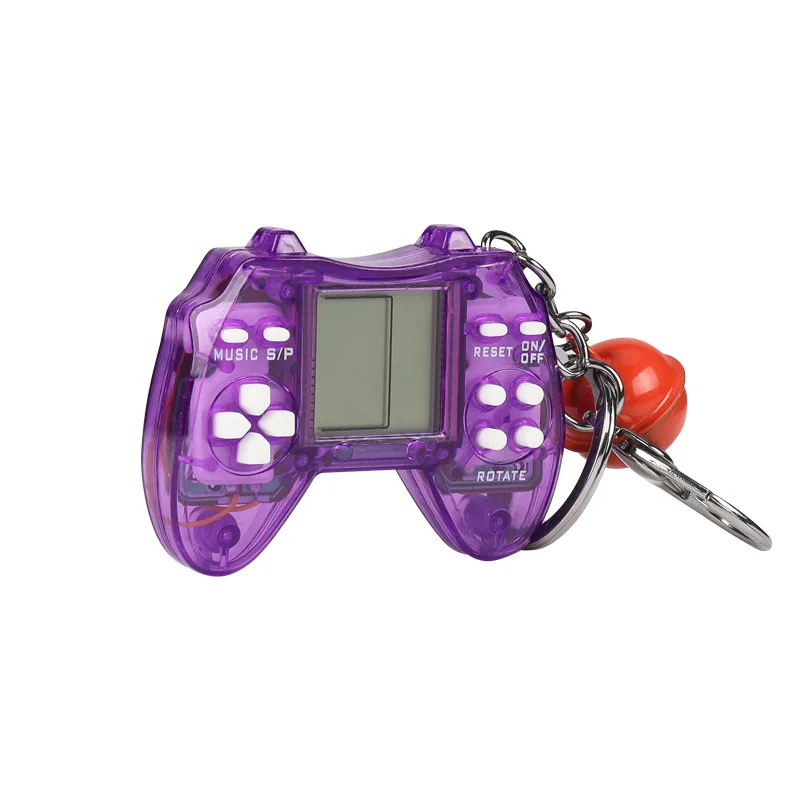 Game console keychain Multifunctional handheld mini game controller keychain puzzle cute key small electronic toy gift