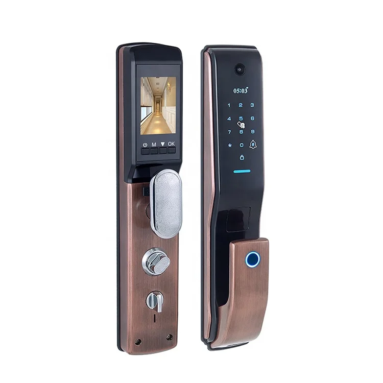 Smart Electronic Door Lock Fingerprint Password Automatic Card Wireless Mechanical Key Security Access Lock
