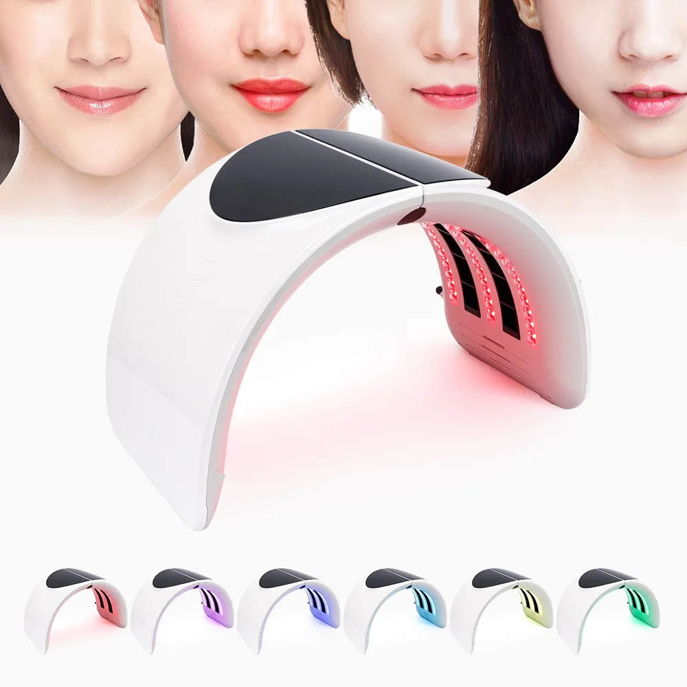 
7 Color LED Facial Skin Rejuvenation Machine Photon Therapy Light Anti Wrinkle Skin Care Light Facial Beauty Instrument 