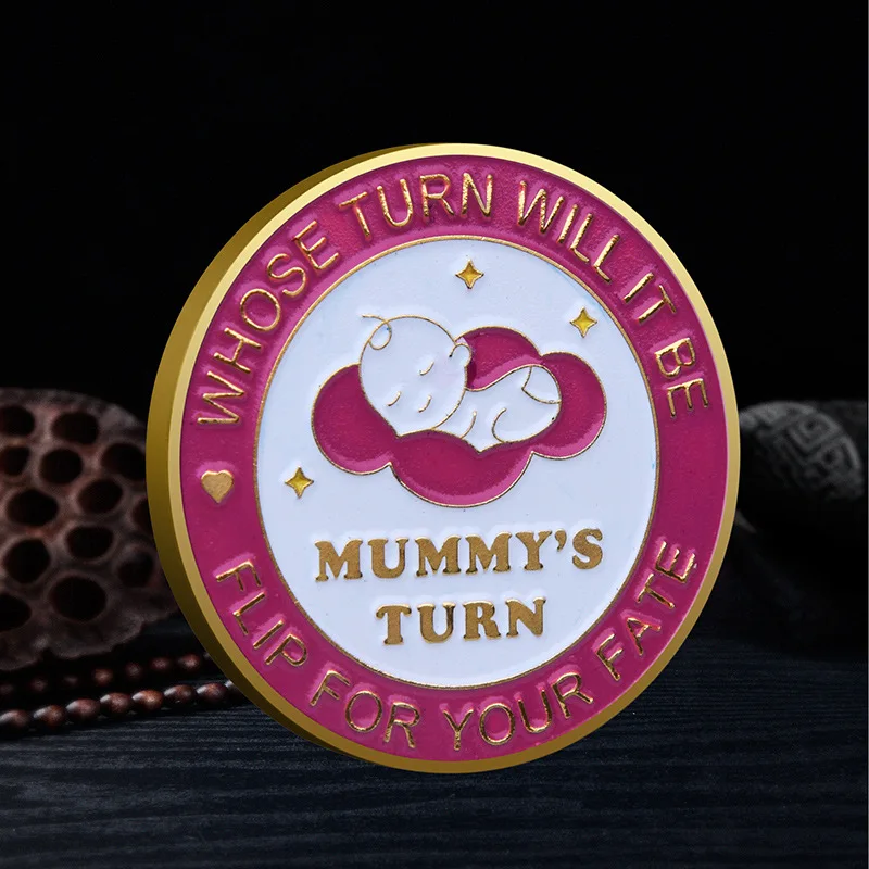 Материнское решение монета для новых подарков ребенку родитель представляет двустороннее в первый раз мама папа AY121