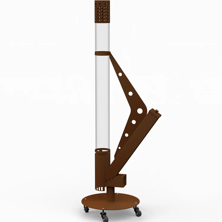 Freestanding Patio Heater Automatic Filling Design Wood Pellet Fire Torch Outdoor Rocket Heater Stove