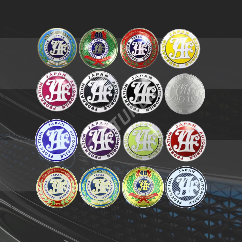 Universal Car 9cm Emblem JAF Auto Front Grill Badge Japan Automobile Federation Waterproof Decoration