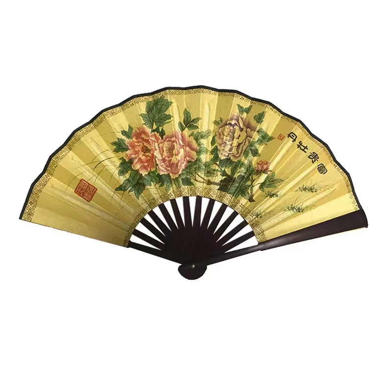 Promotional Gift Portable Plastic Hand Fan Custom Printed Folding Logo Bamboo Paper Hand Fan