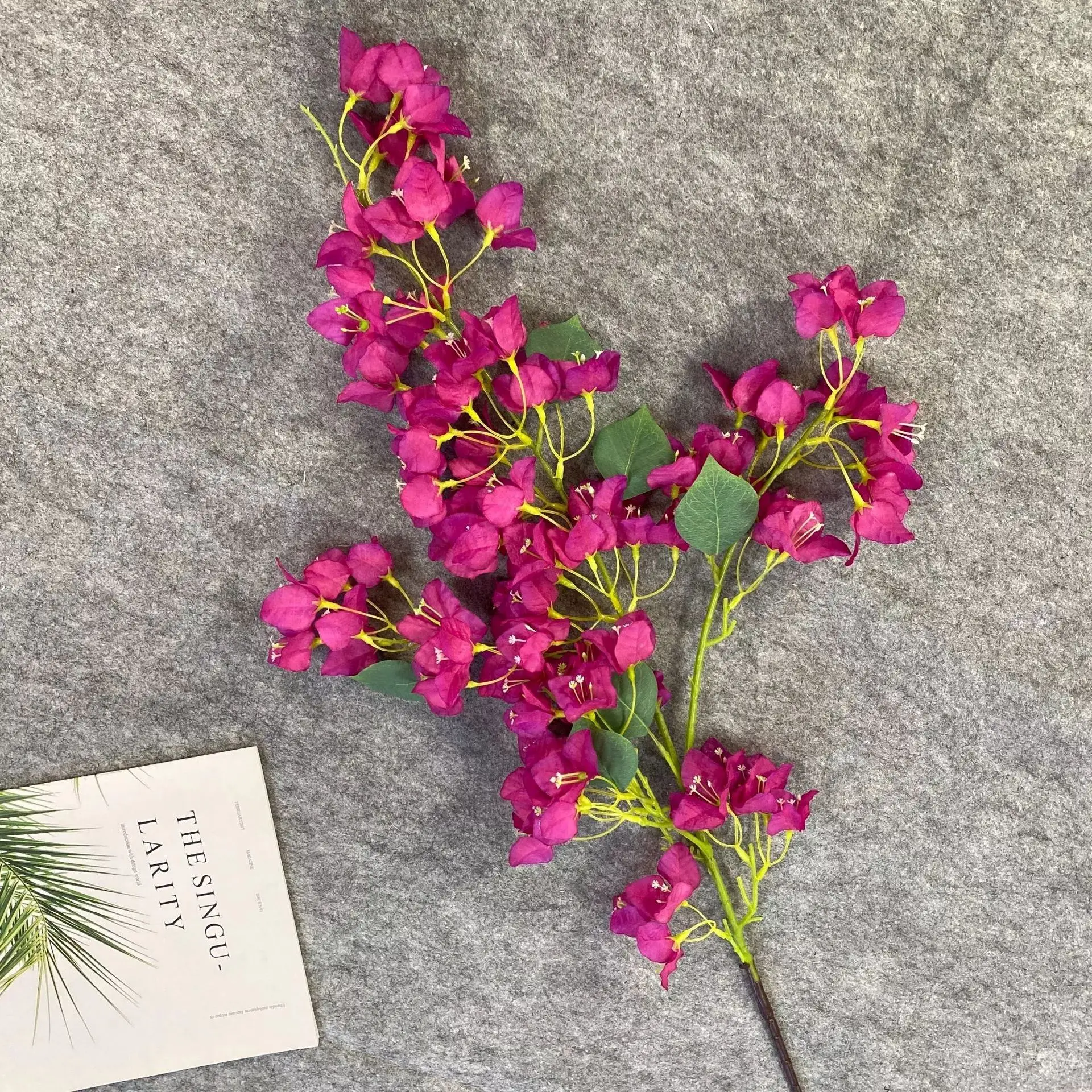 Wholesale Wedding Decor Garden Artificial Triangle Plum Bougainvillea Branches Plant Tree Silk Flowers