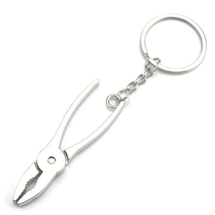 Custom shape acceptable mini tools hammer screwdriver wrench metal keychain