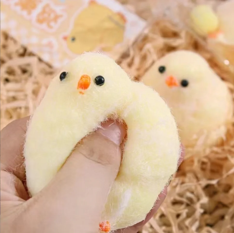 Squishy Squeeze Toys Kawaii  chick Sensory Kids Stress Relief Toys for Pinch Family Squishy