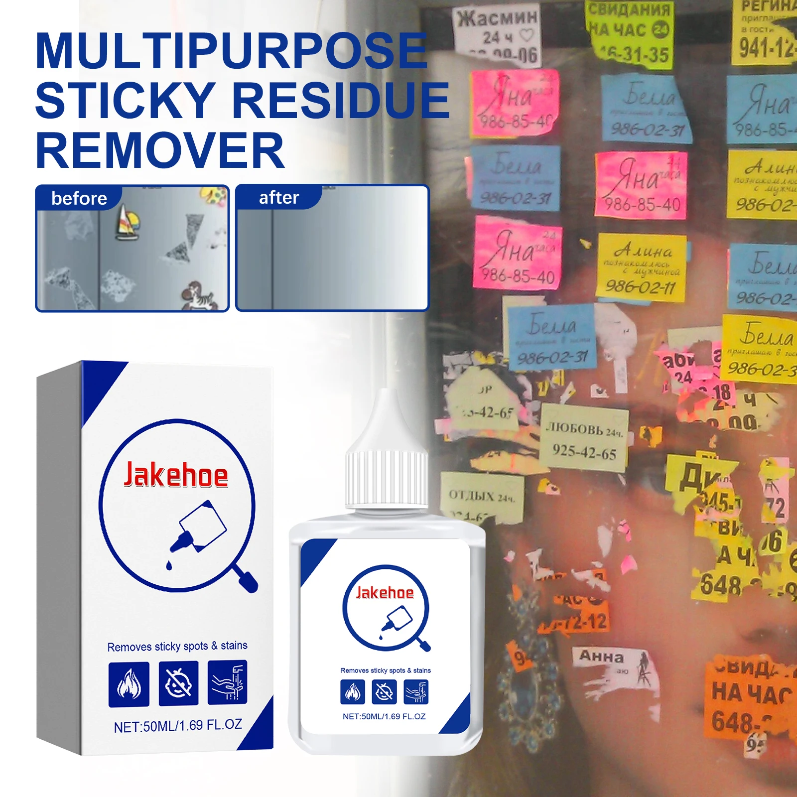 Jakehoe Sticker Removal Tool Eco-friendly Clean Sticker Portable Sticker Remover Spray