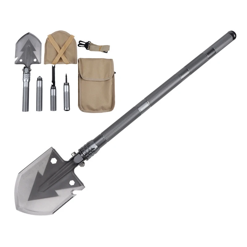 High quality Stainless Steel Aluminum Folding Shovel Multitool outdoor camping survival Tactical shovel