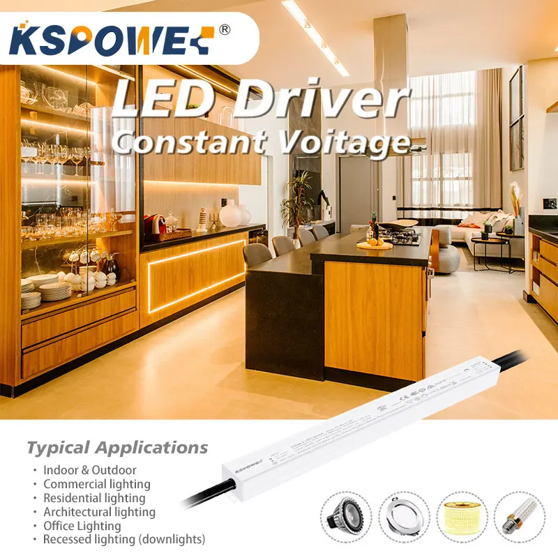 100V-277VAC to 12V60W Triac Phase cut Dimmable LED Driver 24V 36V 48V 0-10V PWM Resistance Dimming Power Supply