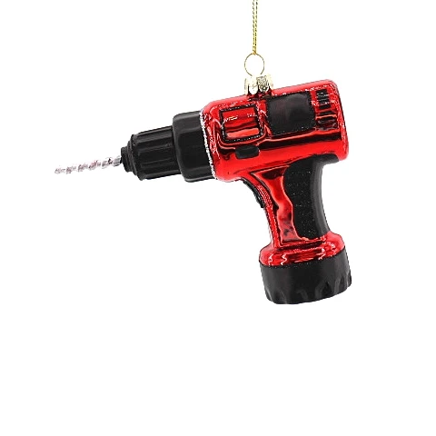 
Custom Blown Glass Christmas Ornaments Hand Made Gun Drill Shape Model Xmas Tree Hanging Decor 