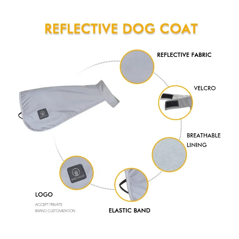 Peppy Buddies Factory Wholesale Outdoor Reflective Safety Guard Dog Cloak Dog Coat