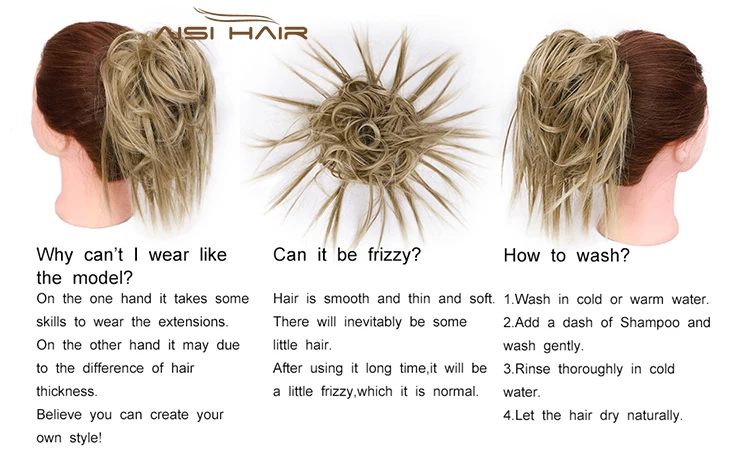 Aisi Hair смешанный коричневый блонд шиньон кудрявый пучок эластичная лента резинка для конского хвоста удлинитель волос