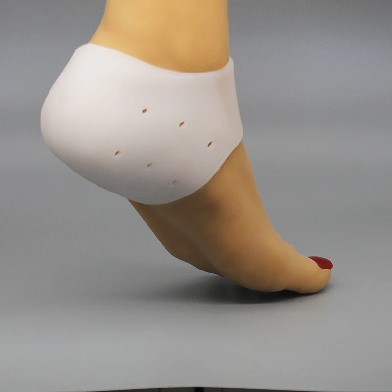 Breathable silicone gel heel cups protector for Cracked heel treatment Moisturizing heel sock Protector