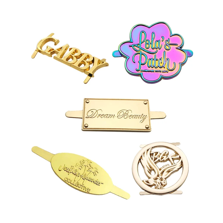 2024 Zinc alloy engraved metal bag tags custom handbag metal label plate for luggage