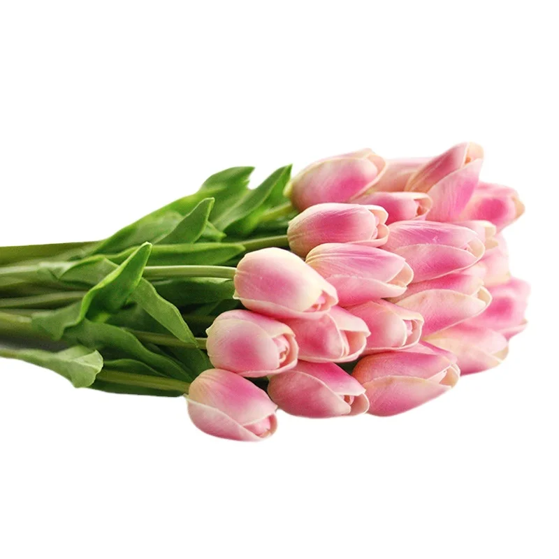 Amazon hot sale 2022 new trend  Lifelike PU faux tulip flowers artificial factory wholesale silk artificial flowers in bulk real