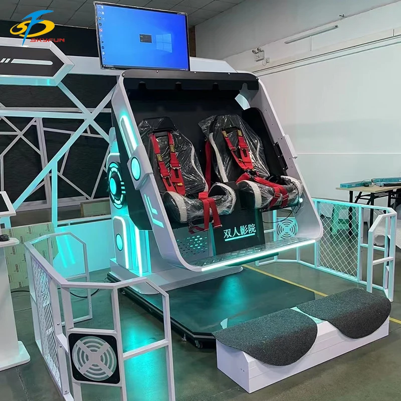 Skyfun Hot Sale 360VR Simulator Double Seats Machine, 2 Seats 360 Degree Rotating VR Cinema