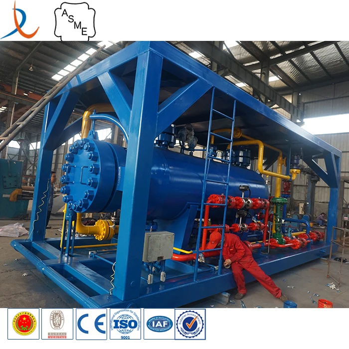 Skid Mounted oilfield cyclone separator / 3 phase oil gas water separator