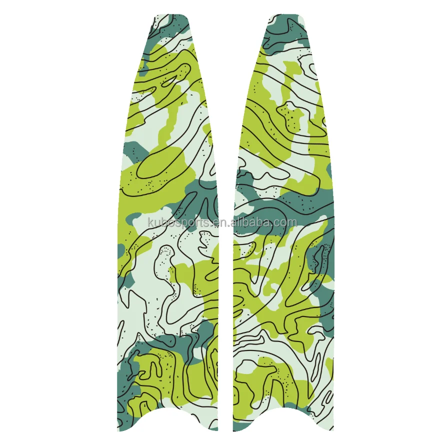 KUBO Carbon fiber free diving fins scuba snorkeling diving fins long flipper freediving blade accessories swim diving fins