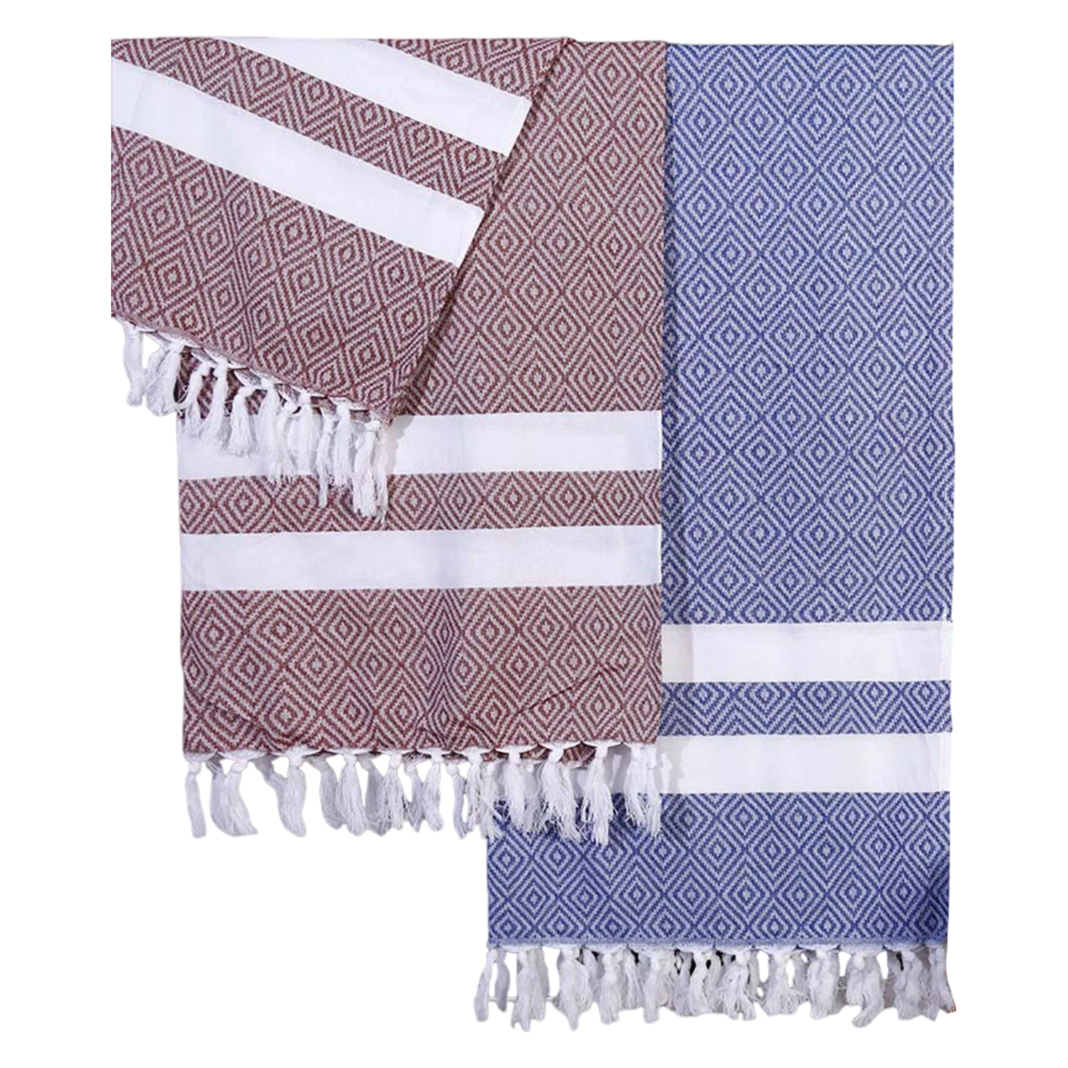 Best Selling Turkish Beach Towel 39 x 71 Diamond Pattern Sand Free Quick Dry Cotton Beach Towel from Beach Towel Manufacturer