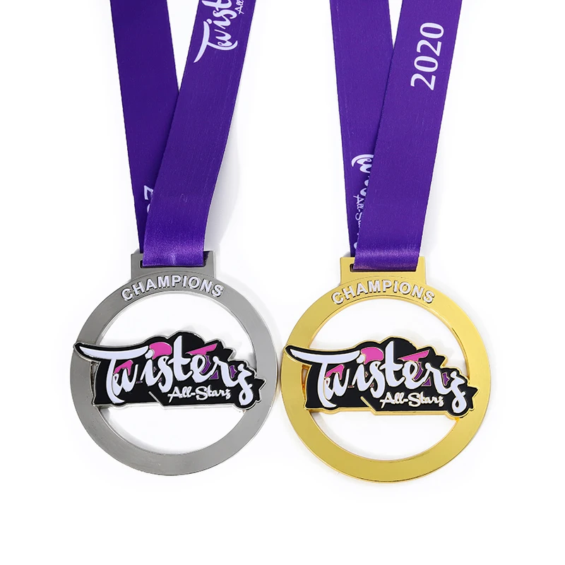 Custom Gymnastics Metal Gold Silver Bronze Winning Award 3D Dance Cheerleading Medal 3D Medals Custom Design