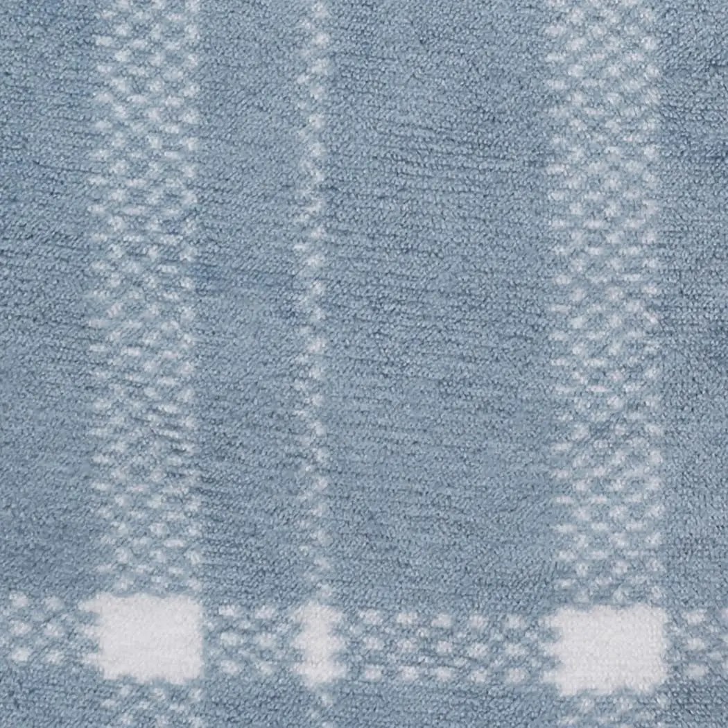 Ultra-Soft Micromink Sherpa Comforter Bed Set Comfortable and breathable  Duvet quilt- Teal Plaid, Full/Queen