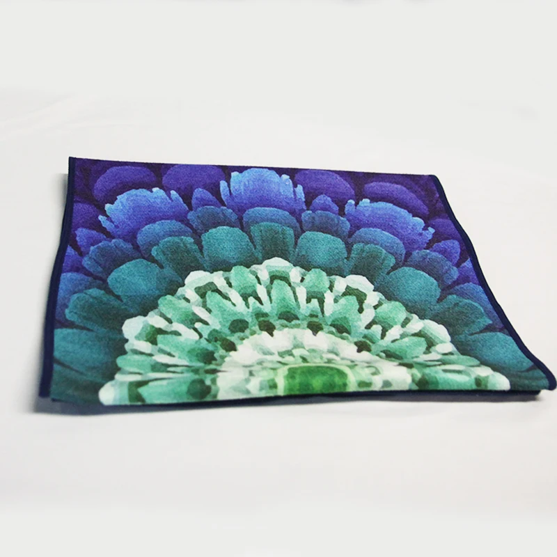 Eco Friendly Custom Design Printed Micro fiber Sport Towel Made from Post-Consumer  Recycled Plastic Beach Yoga Towel