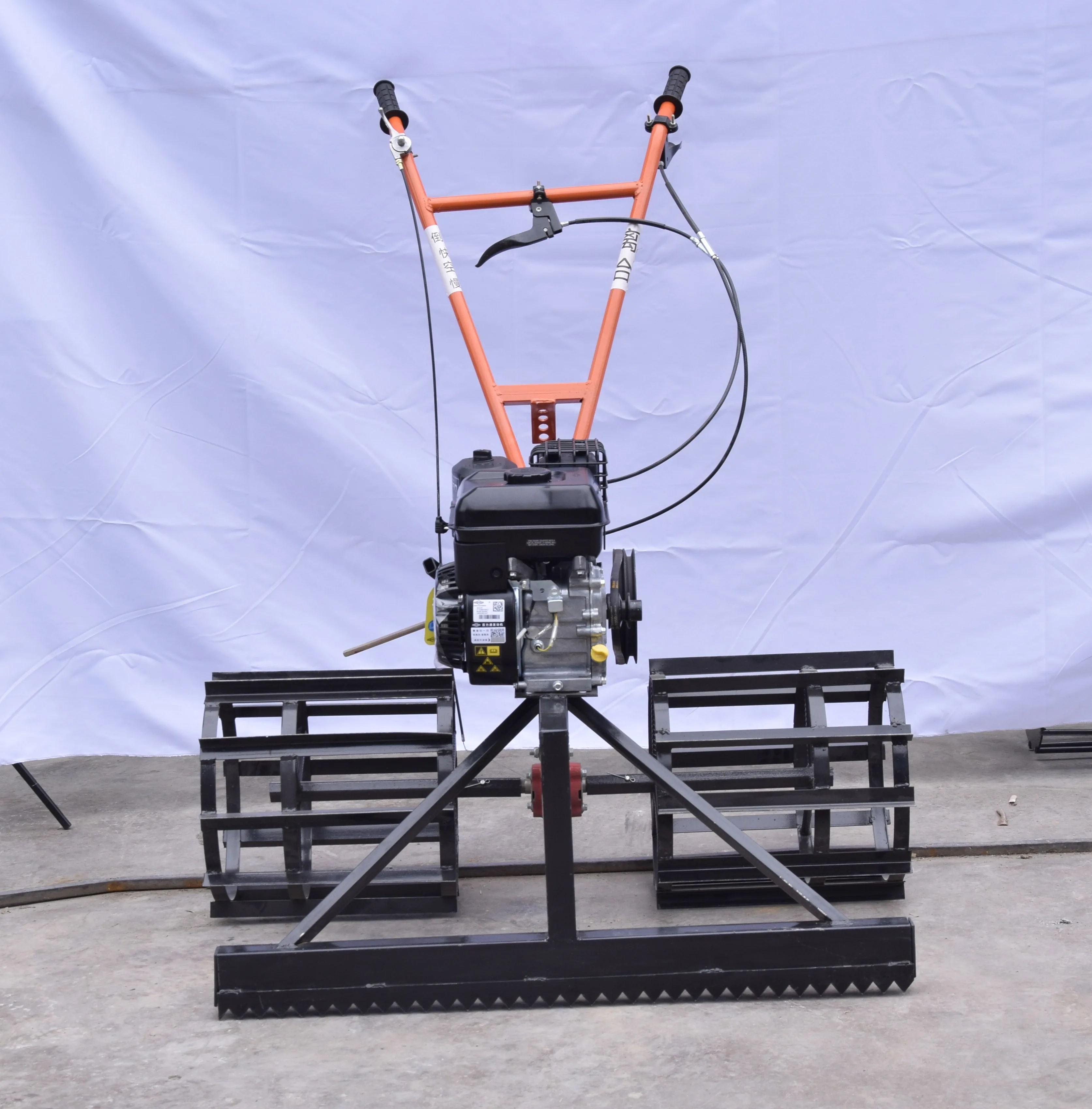 Hand Push Concrete Paver Square Residential Ground Gasoline Grubbing Machine Rolling Cage Concrete Leveling Machine