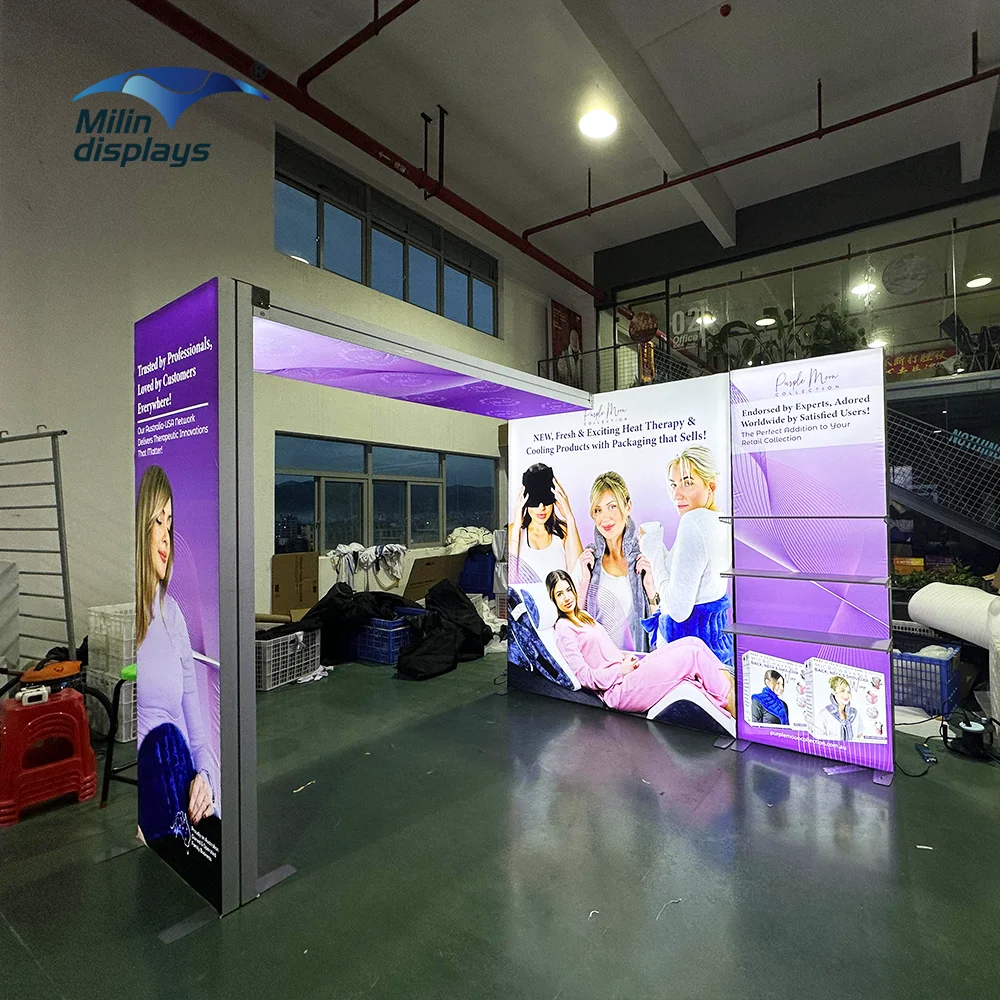 Aluminum Profile SEG Frameless Wall Advertising Fabric Led Frame Backlit Display Portable Save Manpower Fabric Light Box factory