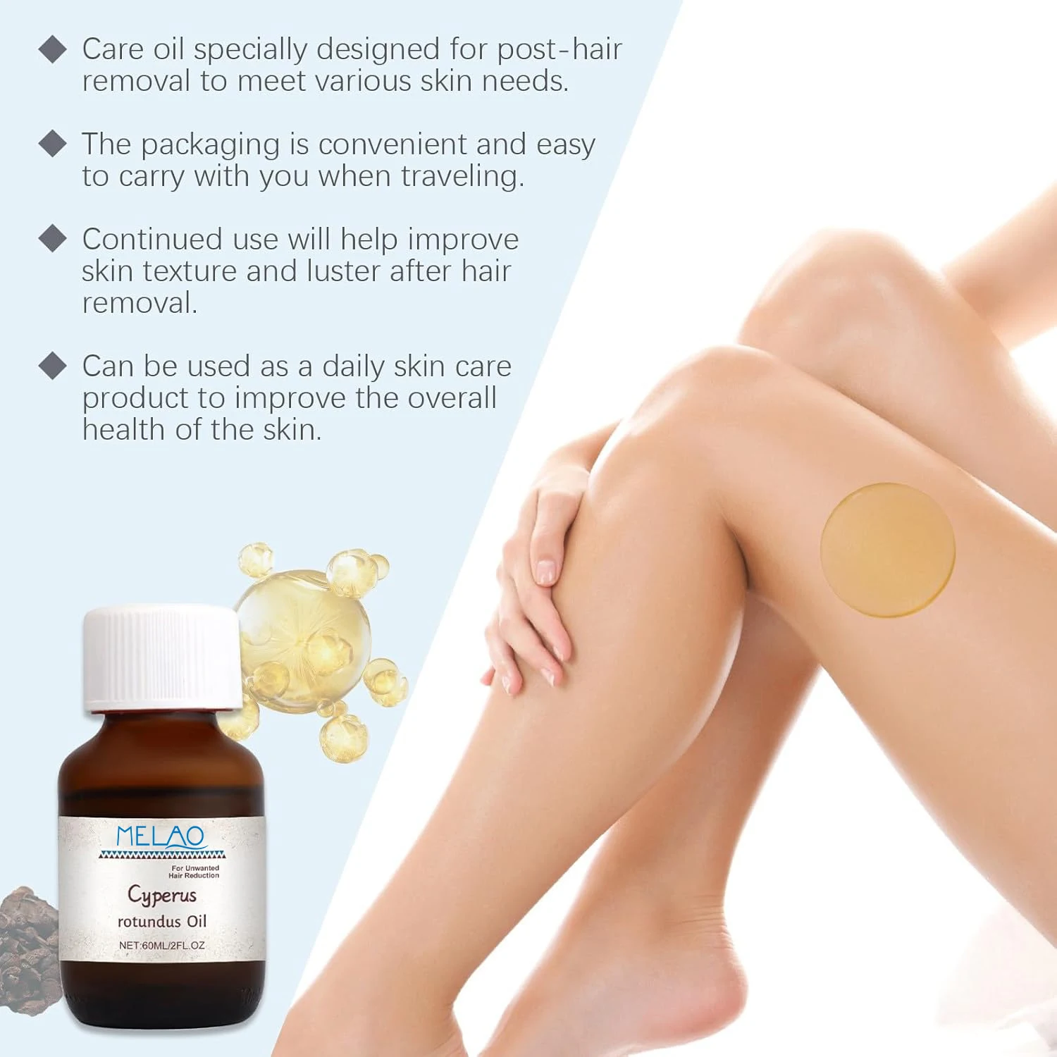 Private Label Hair Products Hair Removal Cyperus Oil Natural That Reduces Body Hair Growth And Nourishes The Skin Rotundus Oil