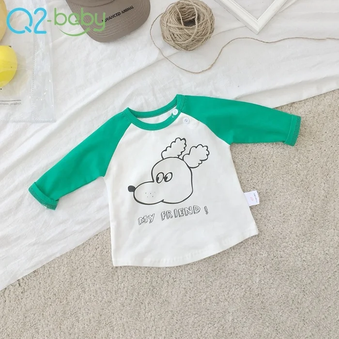 
China hot sale can be customized baby autumn and winter clothing animal print long-sleeved top 