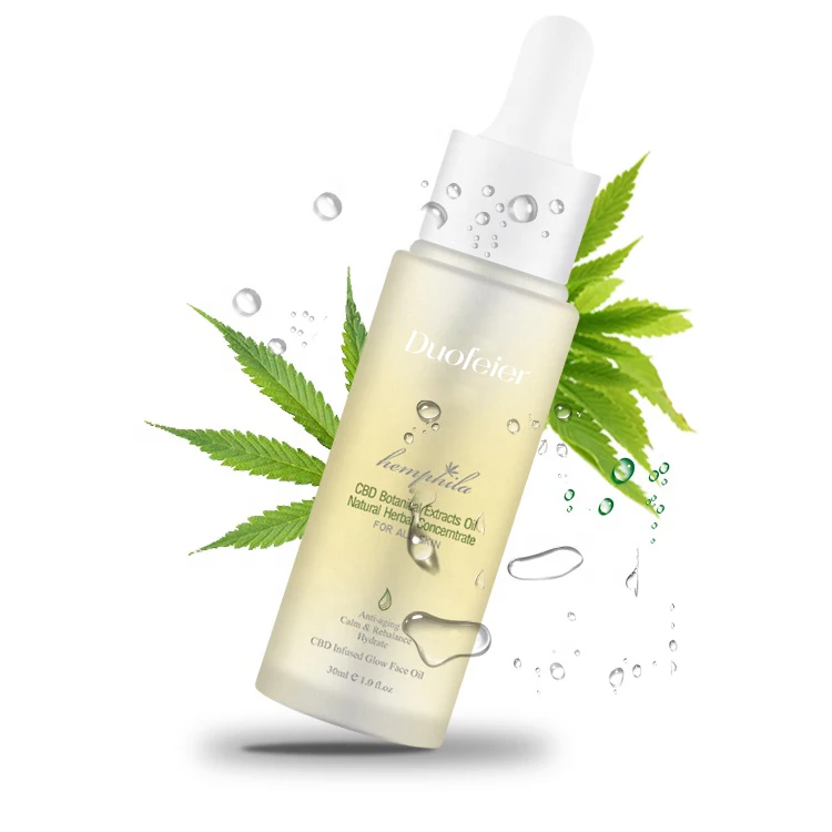 Изготовленным на заказ логосом оптовая продажа CBD конопляное масло для лица от частной марки чистый натуральный свечение CBD масло для лица органические семена конопли, эфирное масло